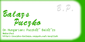 balazs puczko business card